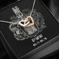 Gemini Zodiac 05.21 - 06.20 Never Ending Love Interlocking Hearts Pendant Cable Chain Necklace with Luxury Mahogany Box w/LED