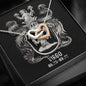 Virgo Zodiac 08.23 - 09.22 Interlocking Hearts Never Ending Love Pendant Cable Chain Necklace with Luxury Mahogany Box w/LED