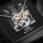 Libra Zodiac 09.23 - 10.22 Endless Love Interlocking Double Hearts Cable Chain Necklace with Luxury Mahogany Box w/LED
