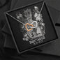 Sagittarius Zodiac 11.22 - 12.22 Never Ending Love Interlocking Hearts Cable Chain Necklace with Luxury Mahogany Box w/LED