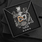 Taurus Zodiac 04.20 - 05.20 Never Ending Love Interlocking Hearts Pendant Cable Chain Necklace with Luxury Mahogany Box w/LED