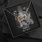 Cancer Zodiac 06.21 - 07.22 Never Ending Love Interlocking Hearts Cable Chain Necklace with Luxury Mahogany Box w/LED