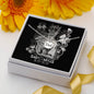 Sagittarius Zodiac 11.22 - 12.21 Dad Angel Wing Charms Pendant Cable Chain Necklace with Luxury Mahogany Box w/LED