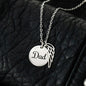 Pisces Zodiac 02.19 - 03.20 Dad Angel Wing Charm Pendant Cable Chain Necklace with Luxury Mahogany Box w/LED