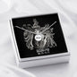 Scorpio Zodiac 10.23 - 11.21 Mom Angel Wing Cable Chain Necklace with Luxury Mahogany Box w/LED