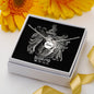 Scorpio Zodiac 10.23 - 11.21 Mom Angel Wing Cable Chain Necklace with Luxury Mahogany Box w/LED