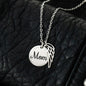 Aries Zodiac 03.21 - 04.19 Mom Angel Wing Charms Pendant Cable Chain Necklace with Luxury Mahogany Box w/LED