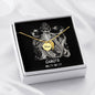 Cancer Zodiac 06.21 - 07.22 Mom Angel Wing Pendant Cable Chain Necklace with Luxury Mahogany Box w/LED