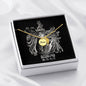 Scorpio Zodiac 10.23 - 11.21 Mom Angel Wing Cable Chain Necklace with Luxury Mahogany Box w/LED
