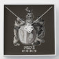 Pisces Zodiac 02.19 - 03.20 Unbreakable Bond Love Knot Cable Chain Necklace with Luxury Mahogany Box w/LED