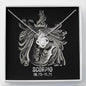 Scorpio Zodiac 10.23 - 11.21 Unbreakable Bond Love Knot Pendant Cable Chain Necklace with Luxury Mahogany Box w/LED