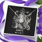 Cancer Zodiac 06.21 - 07.22 Unbreakable Bond Love Knot Cable Chain Necklace with Luxury Mahogany Box w/LED