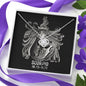 Scorpio Zodiac 10.23 - 11.21 Unbreakable Bond Love Knot Pendant Cable Chain Necklace with Luxury Mahogany Box w/LED
