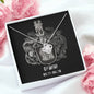 Gemini Zodiac 05.21 - 06.20 Unbreakable Bond Love Knot Pendant Cable Chain Necklace with Luxury Mahogany Box w/LED