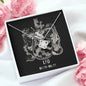 Leo Zodiac 07.23 - 08.22 Unbreakable Bond Love Knot Pendant Cable Chain Necklace with Luxury Mahogany Box w/LED