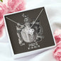 Pisces Zodiac 02.19 - 03.20 Unbreakable Bond Love Knot Cable Chain Necklace with Luxury Mahogany Box w/LED