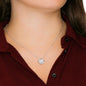 Aquarius Zodiac 01.20 - 02.18 Unbreakable Bond Love Knot Pendant Cable Chain Necklace with Luxury Mahogany Box w/LED