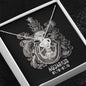 Aquarius Zodiac 01.20 - 02.18 Unbreakable Bond Love Knot Pendant Cable Chain Necklace with Luxury Mahogany Box w/LED