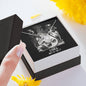 Libra Zodiac 09.23 - 10.22 Unbreakable Bond Love Knot Cable Chain Necklace with Luxury Mahogany Box w/LED