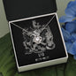 Leo Zodiac 07.23 - 08.22 Unbreakable Bond Love Knot Pendant Cable Chain Necklace with Luxury Mahogany Box w/LED