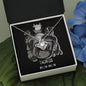Taurus Zodiac 04.20 - 05.20 Unbreakable Bond Love Knot Pendant Cable Chain Necklace with Luxury Mahogany Box w/LED