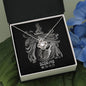 Scorpio Zodiac 10.23 - 11.21 Unbreakable Bond Love Knot Pendant Cable Chain Necklace with Luxury Mahogany Box w/LED