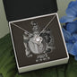 Pisces Zodiac 02.19 - 03.20 Unbreakable Bond Love Knot Cable Chain Necklace with Luxury Mahogany Box w/LED