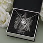 Scorpio Zodiac 10.23 - 11.21 Unbreakable Bond Love Knot Pendant Cable Chain Necklace with Luxury Mahogany Box w/LED