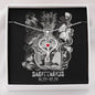 Sagittarius Zodiac 11.22 - 12.21 Love and Care Swarovski Crystal Heart Stethoscope Pendant Cable Chain Necklace with Luxury Mahogany Box w/LED