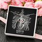 Scorpio Zodiac 10.23 - 11.21 Love and Care Swarovski Crystal Heart Stethoscope Cable Chain Necklace with Luxury Mahogany Box w/LED