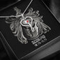 Scorpio Zodiac 10.23 - 11.21 Love and Care Swarovski Crystal Heart Stethoscope Cable Chain Necklace with Luxury Mahogany Box w/LED