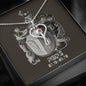 Pisces Zodiac 02.19 - 03.20 Love and Care Swarovski Crystal Heart Stethoscope Pendant Cable Chain Necklace with Luxury Mahogany Bow w/LED