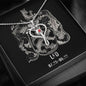 Leo Zodiac 07.23 - 08.22 Love and Care Swarovski Crystal Hear Stethoscope Pendant Cable Chain Necklace with Luxury Mahogany Box w/LED