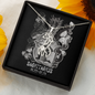 Sagittarius Zodiac 11.22 - 12.21 Graceful Love Giraffe Pendant Cable Chain Necklace with Luxury Mahogany Box w/LED