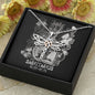 Sagittarius Zodiac 11.22 - 12.21 Dragonfly Power and Wisdom Pendant Cable Chain Necklace with Luxury Mahogany Box w/LED