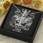 Virgo Zodiac 08.23 - 09.22 Dragonfly Power and Wisdom Pendant Cable Chain Necklace with Luxury Mahogany Box w/LED