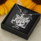 Libra Zodiac 09.23 - 10.22 Dragonfly Power and Wisdom Cable Chain Necklace with Luxury Mahogany Box w/LED