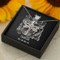 Taurus Zodiac 04.20 - 05.20 Dragonfly Power and Wisdom Pendant Cable Chain Necklace with Luxury Mahogany Box w/LED