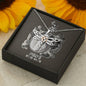 Pisces Zodiac 02.19 - 03.20 Dragonfly Power and Wisdom Pendant Cable Chain Necklace with Luxury Mahogany Box w/LED
