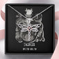 Taurus Zodiac 04.20 - 05.20 Dragonfly Power and Wisdom Pendant Cable Chain Necklace with Luxury Mahogany Box w/LED