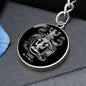 Virgo Zodiac 08.23 - 09.22 Engravable Circle Pendant Keychain