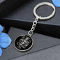 Virgo Zodiac 08.23 - 09.22 Engravable Circle Pendant Keychain