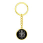 Virgo Zodiac 08.23 - 09.22 Engravable Circle Pendant Keychain