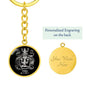 Virgo Zodiac 08.23 - 09.22 Engravable Circle Pendant Keychain
