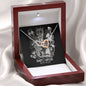 Sagittarius Zodiac 11.22 - 12.22 Never Ending Love Interlocking Hearts Cable Chain Necklace with Luxury Mahogany Box w/LED