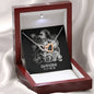 Capricorn Zodiac 12.22 - 01.19 Interlocking Double Hearts Cable Chain Necklace with Luxury Mahogany Box w/LED