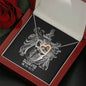 Scorpio Zodiac 10.23 - 11.21 Interlocking Double Hearts Pendant Cable Chain Necklace with Luxury Mahogany Box w/LED