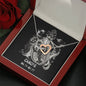 Cancer Zodiac 06.21 - 07.22 Never Ending Love Interlocking Hearts Cable Chain Necklace with Luxury Mahogany Box w/LED