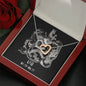Leo Zodiac 07.23 - 08.22 Never Ending Love Interlocking Hearts Pendant Cable Chain Necklace with Luxury Mahogany Box w/LED