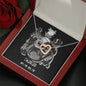 Taurus Zodiac 04.20 - 05.20 Never Ending Love Interlocking Hearts Pendant Cable Chain Necklace with Luxury Mahogany Box w/LED